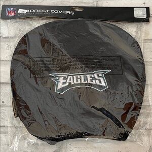 NFL Philadelphia Eagles football team Black car Headrest Covers set of 2 new